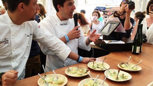 Basque chef Eneko Ordorika joined Iberica’s Group Head Chef César García for the pintxo making demonstration.