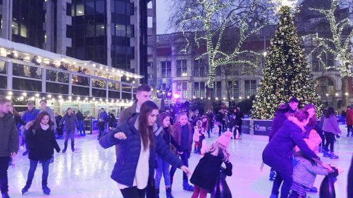 Somerset House is another regular on the winter skate scene. You can glide around in the beautiful courtyard, surrounded by neoclassical architecture. There’s a rink-side refreshment lodge, serving a range of drinks, where you can chill out after your skate session.