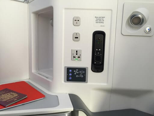 At-seat power and controls for the Finnair A350 Business Class seat