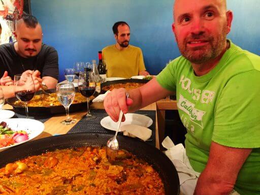 After all the work that went into the cooking of our paella, it was great to finally sit down and try the fruits of our labour.